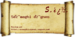 Sümeghi Ágnes névjegykártya